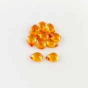 10.25 Carat Spessartite Garnet 7x5mm Smooth Pear Shape AA Grade Cabochons Parcel - Total 10 Pcs.