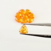 10.75 Carat Spessartite Garnet 6mm Smooth Trillion Shape AA Grade Cabochons Parcel - Total 9 Pcs.