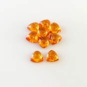 10.75 Carat Spessartite Garnet 6mm Smooth Trillion Shape AA Grade Cabochons Parcel - Total 9 Pcs.