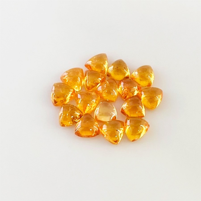 11.50 Carat Spessartite Garnet 5mm Smooth Trillion Shape AA Grade Cabochons Parcel - Total 16 Pcs.