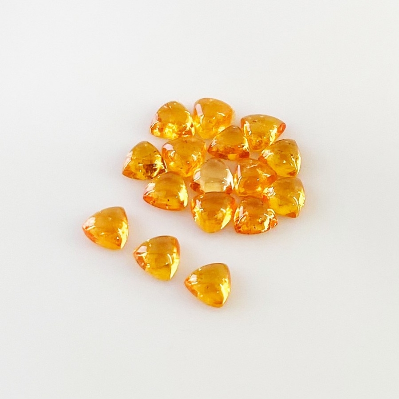 11.50 Carat Spessartite Garnet 5mm Smooth Trillion Shape AA Grade Cabochons Parcel - Total 16 Pcs.