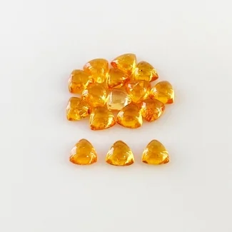 11.50 Carat Spessartite Garnet 5mm Smooth Trillion Shape AA Grade Cabochons Parcel - Total 16 Pcs.