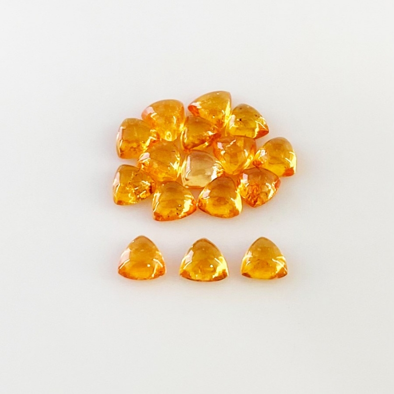 11.50 Carat Spessartite Garnet 5mm Smooth Trillion Shape AA Grade Cabochons Parcel - Total 16 Pcs.