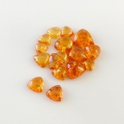 15.45 Carat Spessartite Garnet 4-8 Smooth Trillion Shape AA Grade Cabochons Parcel - Total 16 Pcs.