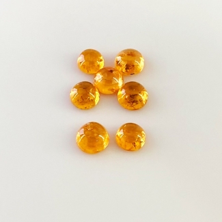 8.90 Carat Spessartite Garnet 5.5-6mm Smooth Round Shape AA Grade Cabochons Parcel - Total 7 Pcs.