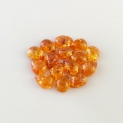 15.85 Carat Spessartite Garnet 7x5mm Smooth Pear Shape AA Grade Cabochons Parcel - Total 15 Pcs.