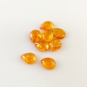 12 Carat Spessartite Garnet 8x6mm Smooth Pear Shape A Grade Cabochons Parcel - Total 8 Pcs.