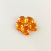9 Carat Spessartite Garnet 7mm Smooth Trillion Shape AA Grade Cabochons Parcel - Total 5 Pcs.