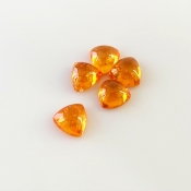 9 Carat Spessartite Garnet 7mm Smooth Trillion Shape AA Grade Cabochons Parcel - Total 5 Pcs.