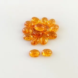 13 Carat Spessartite Garnet 6x4mm Smooth Oval Shape AA Grade Cabochons Parcel - Total 16 Pcs.
