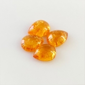 9.55 Carat Spessartite Garnet 9x7mm Smooth Pear Shape AA Grade Cabochons Parcel - Total 4 Pcs.