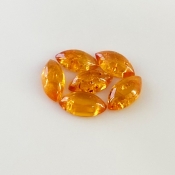 9 Carat Spessartite Garnet 10x5mm Smooth Marquise Shape AA Grade Cabochons Parcel - Total 6 Pcs.