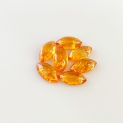 10.20 Carat Spessartite Garnet 10x5mm Smooth Marquise Shape AA Grade Cabochons Parcel - Total 7 Pcs.