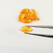 10.20 Carat Spessartite Garnet 10x5mm Smooth Marquise Shape AA Grade Cabochons Parcel - Total 7 Pcs.