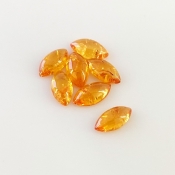 10.20 Carat Spessartite Garnet 10x5mm Smooth Marquise Shape AA Grade Cabochons Parcel - Total 7 Pcs.