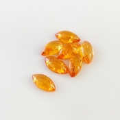 10.20 Carat Spessartite Garnet 10x5mm Smooth Marquise Shape AA Grade Cabochons Parcel - Total 7 Pcs.