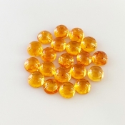 18.60 Carat Spessartite Garnet 5.5mm Smooth Round Shape AA Grade Cabochons Parcel - Total 20 Pcs.
