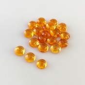 18.60 Carat Spessartite Garnet 5.5mm Smooth Round Shape AA Grade Cabochons Parcel - Total 20 Pcs.