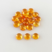 18.60 Carat Spessartite Garnet 5.5mm Smooth Round Shape AA Grade Cabochons Parcel - Total 20 Pcs.