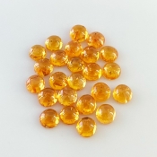 18.95 Carat Spessartite Garnet 5mm Smooth Round Shape AA Grade Cabochons Parcel - Total 24 Pcs.