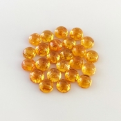 18.95 Carat Spessartite Garnet 5mm Smooth Round Shape AA Grade Cabochons Parcel - Total 24 Pcs.