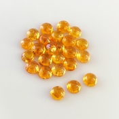 18.95 Carat Spessartite Garnet 5mm Smooth Round Shape AA Grade Cabochons Parcel - Total 24 Pcs.