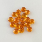 16 Carat Spessartite Garnet 5mm Smooth Round Shape AA Grade Cabochons Parcel - Total 18 Pcs.