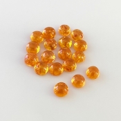 16 Carat Spessartite Garnet 5mm Smooth Round Shape AA Grade Cabochons Parcel - Total 18 Pcs.