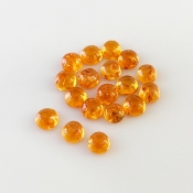 16 Carat Spessartite Garnet 5mm Smooth Round Shape AA Grade Cabochons Parcel - Total 18 Pcs.
