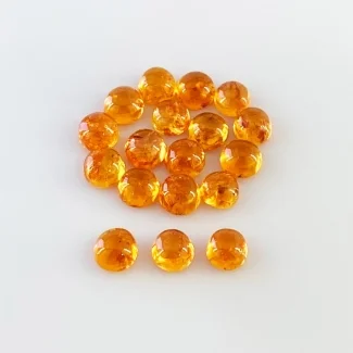 16 Carat Spessartite Garnet 5mm Smooth Round Shape AA Grade Cabochons Parcel - Total 18 Pcs.