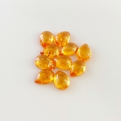 10.60 Carat Spessartite Garnet 7x5mm Smooth Pear Shape AA Grade Cabochons Parcel - Total 10 Pcs.