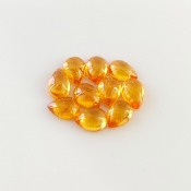 10.60 Carat Spessartite Garnet 7x5mm Smooth Pear Shape AA Grade Cabochons Parcel - Total 10 Pcs.