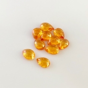 10.60 Carat Spessartite Garnet 7x5mm Smooth Pear Shape AA Grade Cabochons Parcel - Total 10 Pcs.