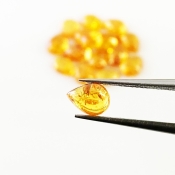 13.50 Carat Spessartite Garnet 7x5mm Smooth Pear Shape AA Grade Cabochons Parcel - Total 16 Pcs.