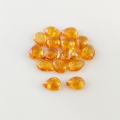 13.50 Carat Spessartite Garnet 7x5mm Smooth Pear Shape AA Grade Cabochons Parcel - Total 16 Pcs.
