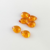 10.15 Carat Spessartite Garnet 8x6mm Smooth Pear Shape AA Grade Cabochons Parcel - Total 6 Pcs.