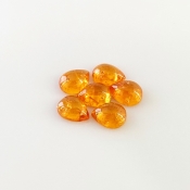 10.15 Carat Spessartite Garnet 8x6mm Smooth Pear Shape AA Grade Cabochons Parcel - Total 6 Pcs.