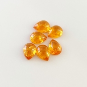 10.15 Carat Spessartite Garnet 8x6mm Smooth Pear Shape AA Grade Cabochons Parcel - Total 6 Pcs.