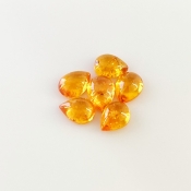 9.40 Carat Spessartite Garnet 8x6mm Smooth Pear Shape AA Grade Cabochons Parcel - Total 6 Pcs.