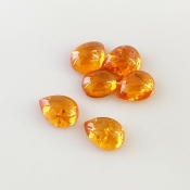 10.20 Carat Spessartite Garnet 8x6mm Smooth Pear Shape AA Grade Cabochons Parcel - Total 6 Pcs.