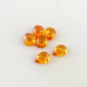 10.20 Carat Spessartite Garnet 8x6mm Smooth Pear Shape AA Grade Cabochons Parcel - Total 6 Pcs.