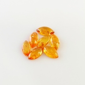 8.40 Carat Spessartite Garnet 10x5mm Smooth Marquise Shape AA Grade Cabochons Parcel - Total 7 Pcs.