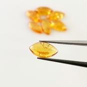 8.40 Carat Spessartite Garnet 10x5mm Smooth Marquise Shape AA Grade Cabochons Parcel - Total 7 Pcs.