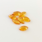 8.40 Carat Spessartite Garnet 10x5mm Smooth Marquise Shape AA Grade Cabochons Parcel - Total 7 Pcs.