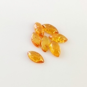 8.40 Carat Spessartite Garnet 10x5mm Smooth Marquise Shape AA Grade Cabochons Parcel - Total 7 Pcs.