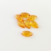 8.40 Carat Spessartite Garnet 10x5mm Smooth Marquise Shape AA Grade Cabochons Parcel - Total 7 Pcs.