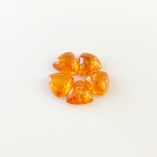 9.25 Carat Spessartite Garnet 7mm Smooth Trillion Shape AA Grade Cabochons Parcel - Total 5 Pcs.