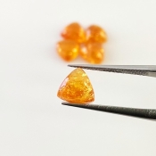 9.25 Carat Spessartite Garnet 7mm Smooth Trillion Shape AA Grade Cabochons Parcel - Total 5 Pcs.