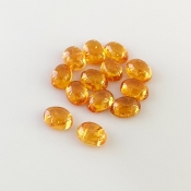 15.60 Carat Spessartite Garnet 7x5mm Smooth Oval Shape AA Grade Cabochons Parcel - Total 13 Pcs.