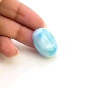 29.80 Carat Larimar 24x16mm Smooth Oval Shape AA Grade Loose Cabochon - Total 1 Pc.